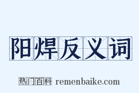 阳焊反义词是什么意思的图片